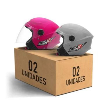 Imagem de Kit 2 Capacetes New Liberty 3 Abertos Pro Tork Moto Masculino Feminino