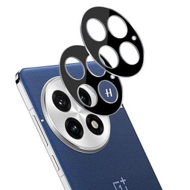 Imagem de MOOISVS Pacote com 2 protetores de lente de câmera para OnePlus 13, protetor de lente de vidro temperado de dureza 9 ultra fino e resistente a arranhões, preto
