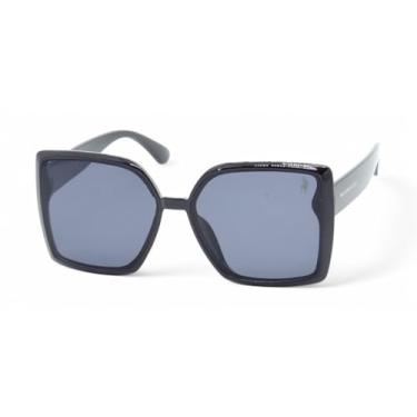 Imagem de Óculos de Sol Clássico Polo London Club com Lente Proteção UV400 - Kit contém Case Couro ECO (Preto)