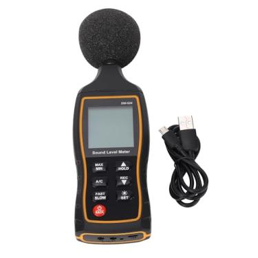 Imagem de Decibel Reader ABS ABS Som Nível de Som Medidor 30-130dB Testador de Monitoramento de Decibel Com Exibição LCD Iluminada para Medição de Ruído Industrial