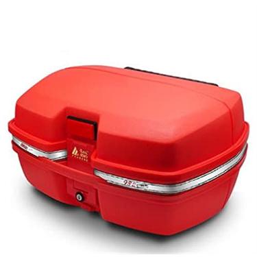 Imagem de Mala de viagem para motocicleta, caixa de ferramentas extra grande de liberação rápida 982 porta-malas, caixa de armazenamento de pedal, 42 L, pode colocar dois capacetes completos, capa superior de