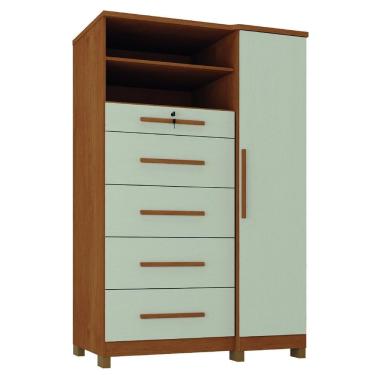 Imagem de Cômoda com Sapateira e Cabideiro Multiuso 5 Gavetas 1 Porta Imperial Zanzini