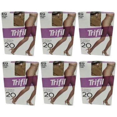 Imagem de Kit 6 Meia Calça Clássica Fio 20 Natural Claro EG - Trifil