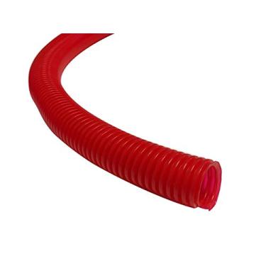 Imagem de Kable Kontrol Tubo de tear de fio dividido colorido de 1,9 cm de comprimento - Cobertura de conduíte de fio vermelho para cabos - Tubo ondulado e protetor para fios automotivos - Polietileno durável