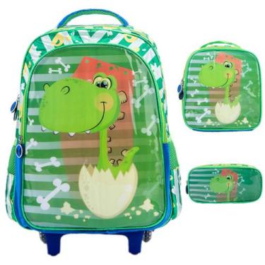 Imagem de Mochila Infanitl Rodinha Kit Com Lancheira Estojo Escolar - OKI-NI, BM