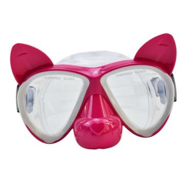 Imagem de UGPLM Máscara de mergulho máscara de natação óculos de óculos anti nevoeiro óculos de mergulho para nadar subaquático esportes aquáticos mergulhadores de, Rosa