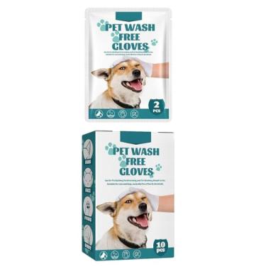 Imagem de Ｂｅｓｇａ 10pcs limpe as luvas Limpagem descartável para animais de estimação, remoção de cabelo Luva descartável não tecida, Luva de luva de limpeza para cães