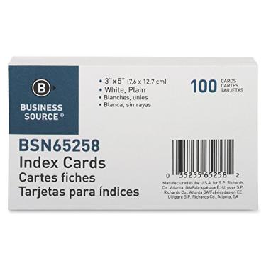Imagem de Business Source Cartão de índice de almofadas de papel, 7,6 x 12,7 cm (65258)