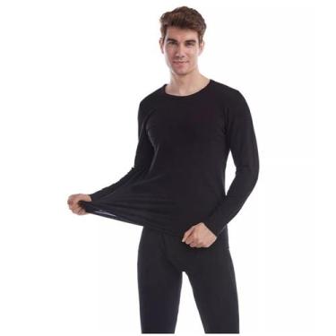 Imagem de Kit Roupa Térmica 1 Par Meia + 1 Blusa + 1 Calça Flanelada  Inverno Un