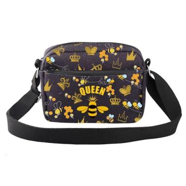 Imagem de Bolsa tiracolo Queen Be e Gifts Bumble Be e Gifts for Women Be e Lovers Gifts Honey Be e Themed Small Crossbody Purse, 25313 Queen Bee Hc