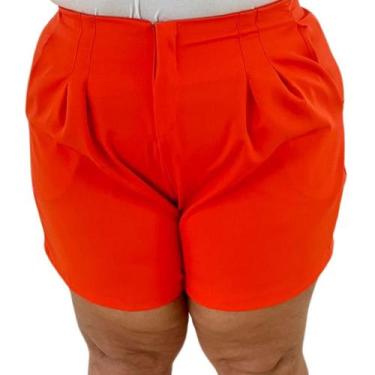 Imagem de Short Casual em Duna Plus Size Feminino Meia Coxa Sólido - DMB MODA, L