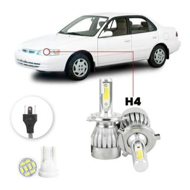 Imagem de Lampadas Led Toyota Corolla 1998 A 2002 H4 20000lm - V10, Branco