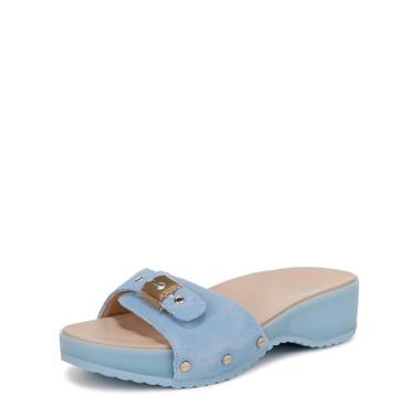 Imagem de Dr. Scholl's Sandália feminina original Flex Slide, Azul celeste suave, 35