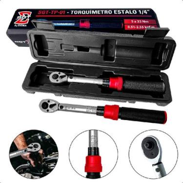 Imagem de Torquimetro Estalo Profissional 1/4 5 A 25nm  Sigma Tools