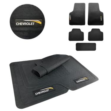 Imagem de Jogo de Tapete Borracha Automotivo Universal Para Carros Chev GM Celta Corsa Wind Classic Onix Agile Astra Prisma Tracker Antiderrapante Com Logo Bordado Personalizado 5 Peças