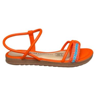 Imagem de Sandália Feminina Rasteira Flatform Tratorada Dakota Y7471, Laranja, A