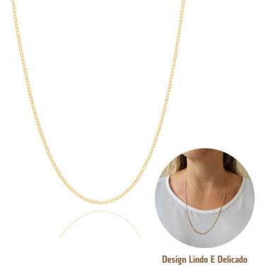 Imagem de Rommanel 532134 Gargantilha Banhada A Ouro 18k Feminina Com Elos Diama