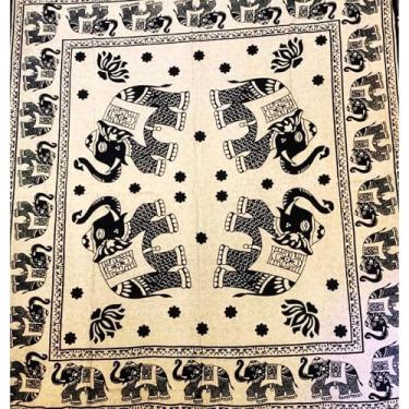 Imagem de Cangão Canga Grande De Praia Colcha Painel Indiano Tamanho 2,10 X 2,30 (Mandala 4 Elefantes DM)