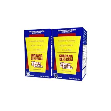 Imagem de Kit 2x Guaraná Cerebral Flora da Índia 60 Cápsulas, Suplemento Alimentar