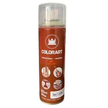 Imagem de Spray Verniz Incolor para Madeira Fosco e Brilhante 300ml Colorart, Na