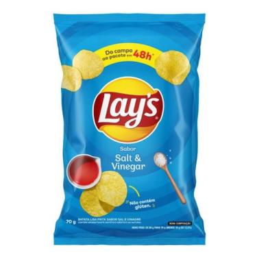 Imagem de Kit c/ 3 Batata Frita Lisa Sal E Vinagre Lay's Pacote 70g