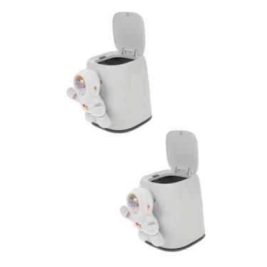 Imagem de YQBDCKEDU 2 peças de lixeira para carro, pequena lixeira, porta de lixo, decoração de carro, bolsos de armazenamento pendurados, lixeira, portátil, pequena, lixeira, sacos de armazenamento