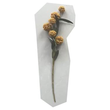 Imagem de Yawwind Bola de flores artificiais de 43 cm, 6 peças, buquê de crisântemo (amarelo)