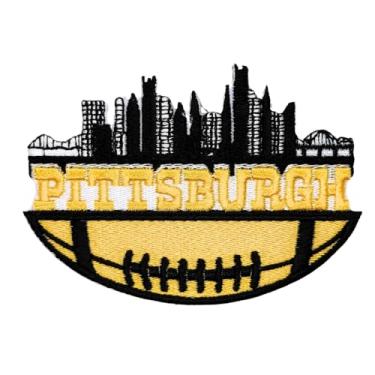 Imagem de Siam Accs Rugby Fans Pittsburgh City Logo Patch bordado time favorito dos fãs de futebol americano, passar a ferro, costurar, para roupas, mochilas, jeans, motocicleta, jaquetas personalizadas,