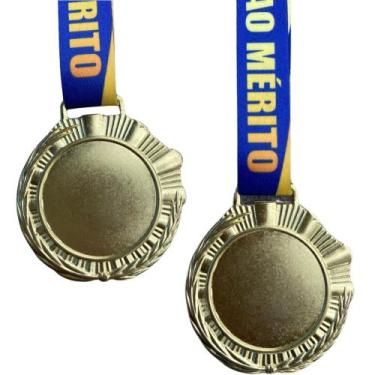 Imagem de Kit 5 Medalhas, Medalha para Premiação Esportiva, 60mm, com Cordão Per
