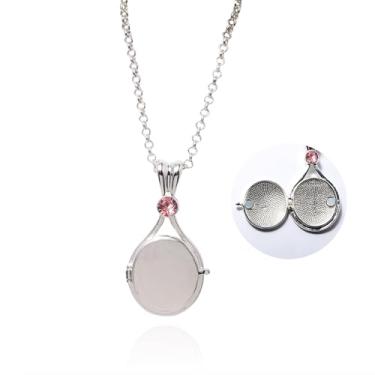 Imagem de SONGCHANGJEWELRY Colar com medalhão de sereia H2O para mulheres e meninas, presentes clássicos para programas de TV, joias, Cobre, Strass