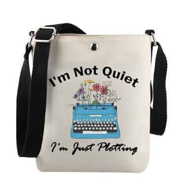 Imagem de Writer Gift I'm Not Quiet I'm Just Plotting Bolsa tiracolo Novelist Gift Book Writer Gift Book Writer Gift, Not Quiet Xk