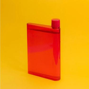 Imagem de Garrafa Squeeze A5 Flat Oikos 420ml Transparente Água Bolsa Garrafinha