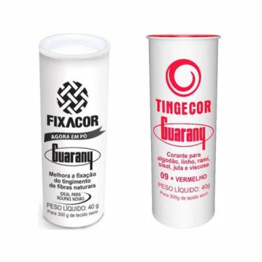 Imagem de Kit FixaCor + Corante de Roupas Vermelho Guarany