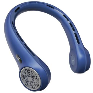 Imagem de Neck Fan, Neck Fans Portable Rechargeable, Upgrade 360° Cooling Air Volume, Super Quiet, 3 Speeds, 4000mAh Personal Bladeless Fan, USB Wearable Hands Free Fan for Indoor Outdoor Travel