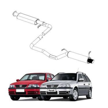 Imagem de Kit Completo Escapamento Gol 1.0 16V Turbo 2000 a 2003 Menor - Pioneir