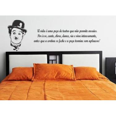 Imagem de Adesivo Decorativo Frase Charlie Chaplin decoração sala quarto - Gaude