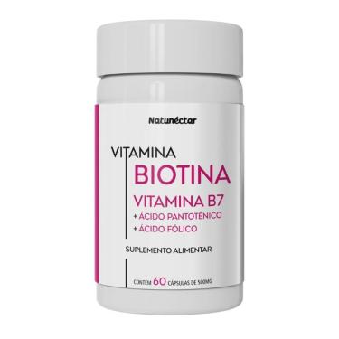Imagem de Biotina Cabelos e Unhas Natunectar 500mg - 60 cápsulas 