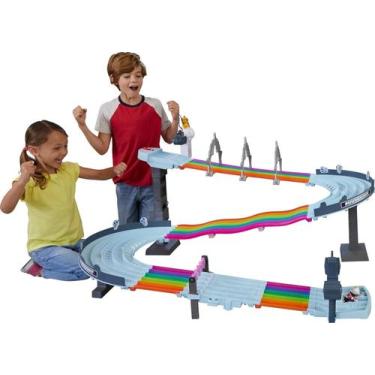 Imagem de Pista Hot Wheels Mario Kart Rainbow Road Arco Íris Mattel