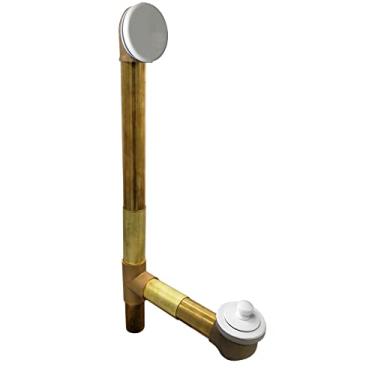 Imagem de Westbrass 79417SWH-50 Kit de dreno de solda de 48 cm e resíduos de banheiro de solda, branco