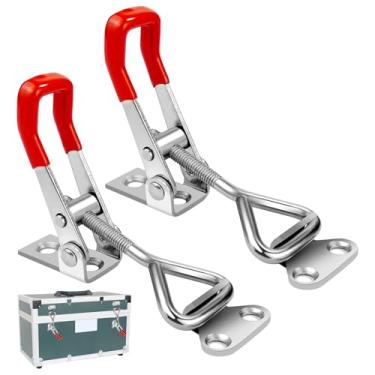 Imagem de 2 peças de travas, ferragens de trava, braçadeira de alternância, travas de refrigeração, braçadeira de trava de alternância, ajustável 304 inoxidável, braçadeira de alavanca manual de liberação