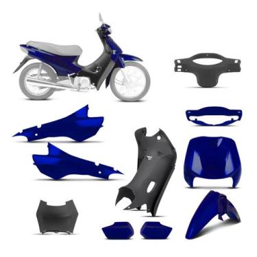 Imagem de Kit Peças Plásticas Biz 100 1998 À 2005 - PRO TORK, AZUL TWISTER 2002 