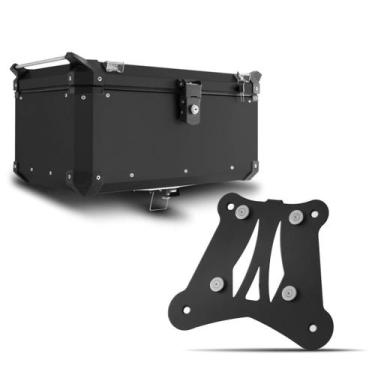 Imagem de Baú Moto Alumínio Top Case 56 Litros + Base de Fixação Super Adventure