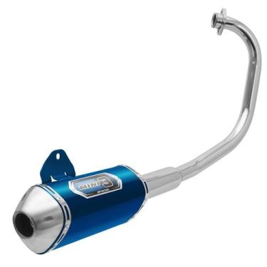 Imagem de Escapamento Esportivo Pro Tork Mini 3 Curva Cromada Moto Ybr 125 2000 