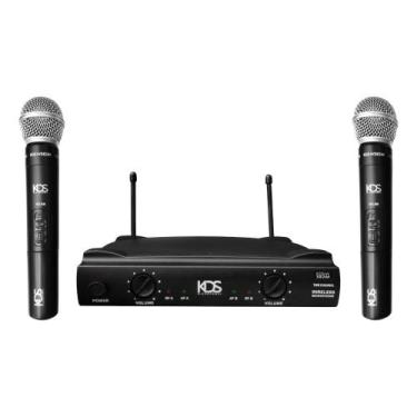 Imagem de Microfone Profissional de Mão Duplo Sem Fio KDS-W 382M - KDS - Kadosh