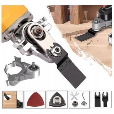 Imagem de Kit Adaptador Lâmina Corte Oscilante Rebarbadora Esmerilhadeira - SHOP