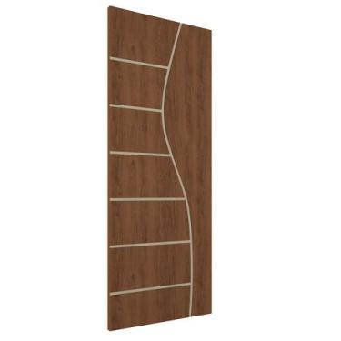Imagem de Porta De Madeira Frisada U.V 210cm x 90cm - R10S - AQUI MOVEIS, Imbuia