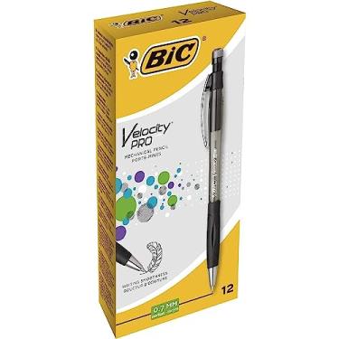 Imagem de BIC Lapiseira Velocity Pro recarregáveis – Preta – Caixa com 12 lápis de grafite 0,7 mm com borracha
