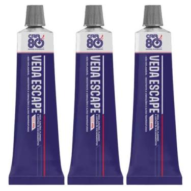 Imagem de 3 Veda Escape Escapamento Junções Flanges Juntas 100g Car80