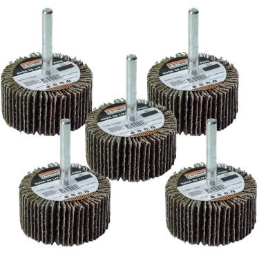 Imagem de Kit 10 Roda de Lixa com Pino 50x25 Grão 50 para Ferro e Madeira - Starfer