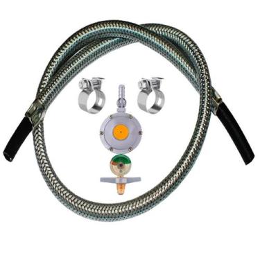 Imagem de Mangueira Gás Encanado Flexível Trançada P/ Fogão Cooktop 1m - RAMA